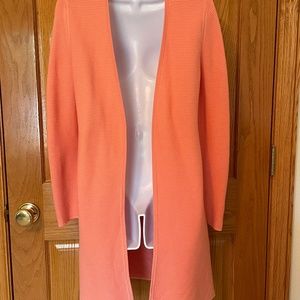 Talbots Long Coral Duster Size Petite Small